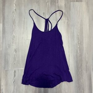 Lascana by venus purple racer back tank top size small